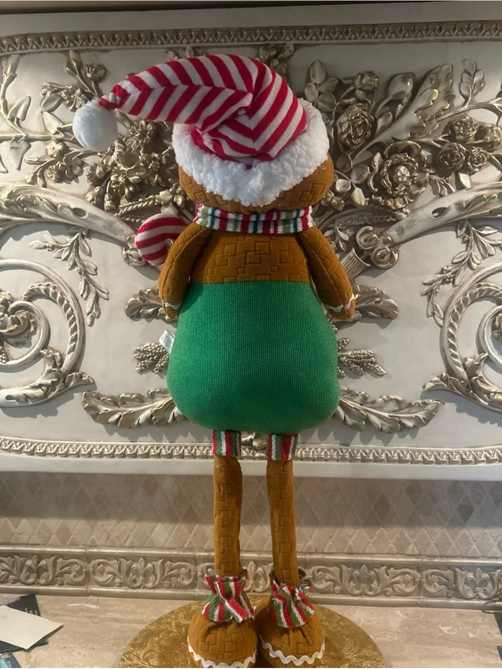 NWT Holiday Gingerbread Doll Plush - Red Hat and Green Outfit
